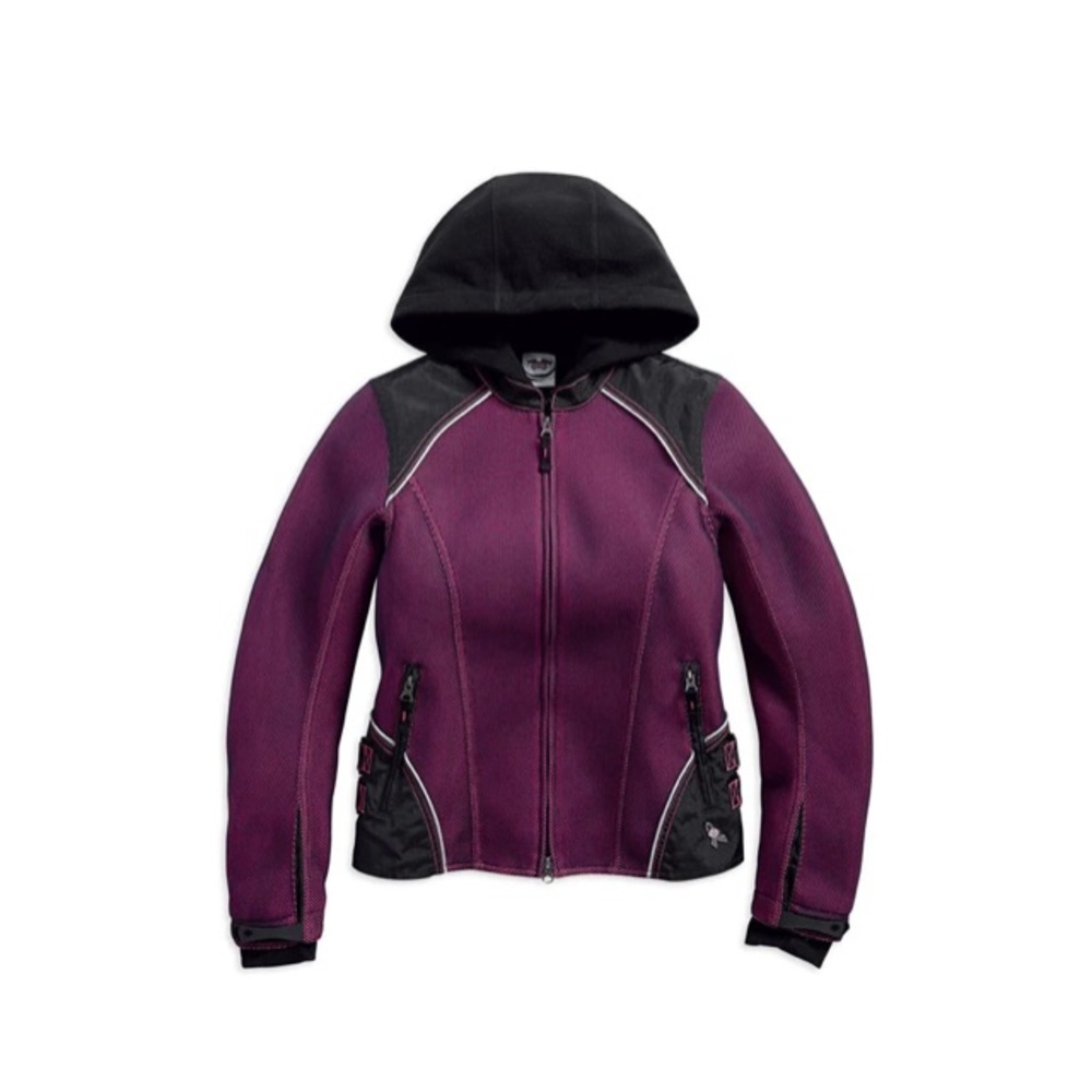 Women's Harley Davidson Motorcycle Riding Jackets in Purple and Black